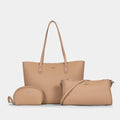 Mila 3-Piece Everyday Tote Bag Set – Nude Beige
